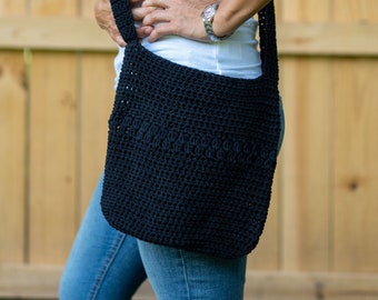 Crochet Pattern, Crochet Bag Pattern, Crochet Cross Body Bag, Crochet Market Bag, Book Bag