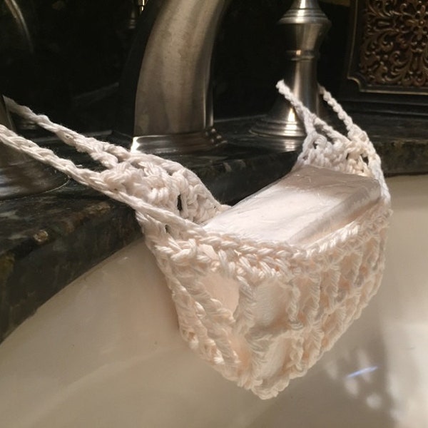 Crochet Soap Hammock, Soap Saver, Soap Cozy, Bathroom Decor, Cream