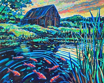 Cattails and Gold (Fine Art Print)