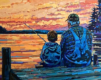 Fishin' Buddies (Fine Art Print)