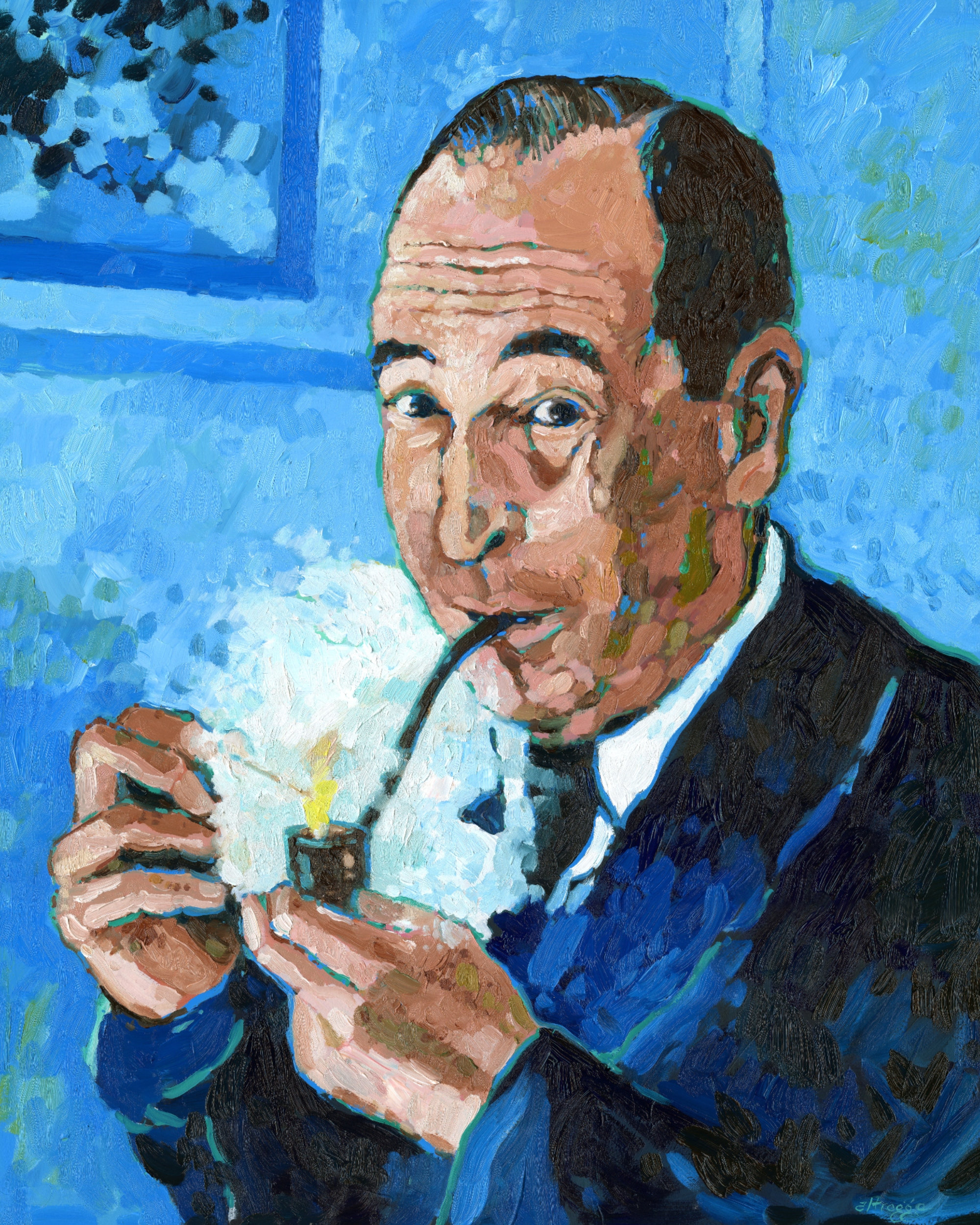 C.S. Lewis Lights Up (Fine Art Print)