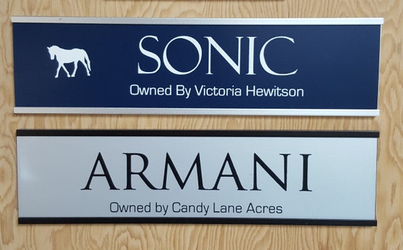 Horse Stall Name Plate The Slider