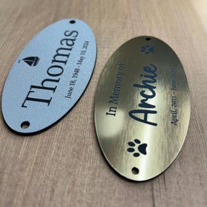Personalized Memorial Oval Bench Plaque