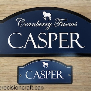 Horse Stall Name Plate The Standard image 1