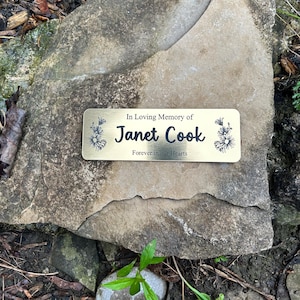 Memorial Bench Plaque Personalized