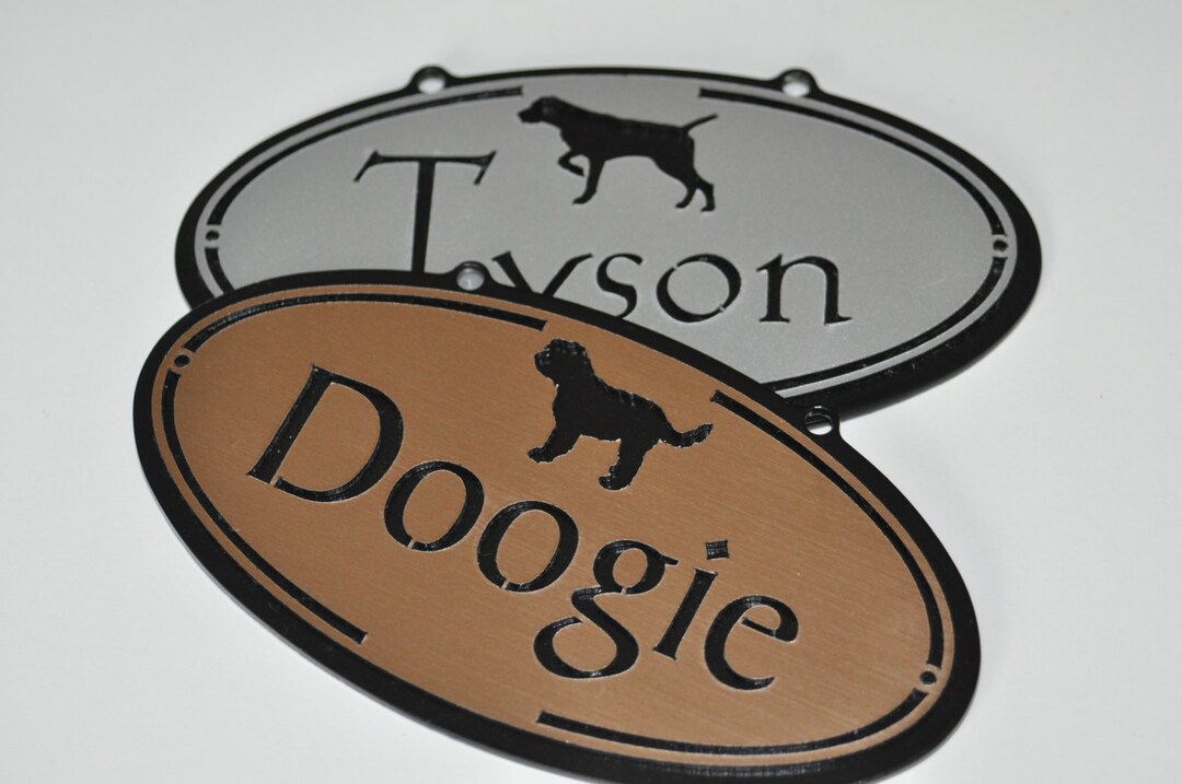 Dog Name Plate Dog Crate Tag Kennel Name Plate Farm Animal Etsy Canada
