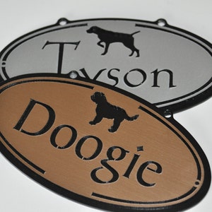 Dog Name Plate, Dog Crate Tag, Kennel Name Plate Farm Animal Name Plate