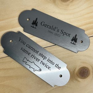 Customizable Memorial Bench Plaque, Weatherproof UV Resistant.
