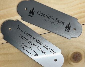Customizable Memorial Bench Plaque, Weatherproof UV Resistant.