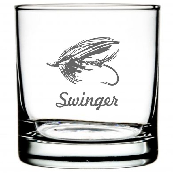 Fly Fishing Whiskey Glass Etsy