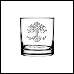 Personalized Whiskey Glass Celtic Design Celtic Symbol