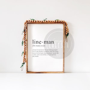 Lineman Definition Decor Digital Download | DIGITAL DOWNLOAD | Lineman Household Artwork | Lineman Digital Print Decor | Digital Art