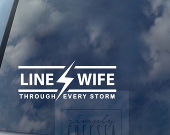 Line Wife Decal | Line Life Decal | Linewife Decal | Lineman Wife Decal| Journeyman Lineman Decal | Lineman Car decal | Line Life Cup Decal