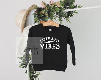 Line Kid Vibes Crewneck Sweatshirt | Little Lineman Son Sweatshirt | Lineman kid sweatshirt | Line Child Hoodie | Line Baby Apparel