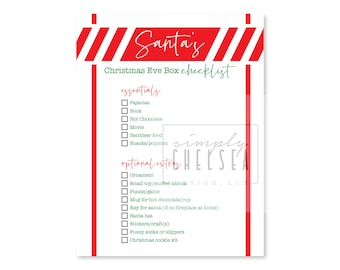 Christmas Eve Box Printables | Digital Download Xmas Eve Box | Holiday Eve prints | Christmas Eve Box jpg