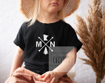 Minnesota toddler shirt | MN theme toddler Shirt | Up north shirt | MN pride top | Minnesota kid apparel | Midwest child shirt | MN love