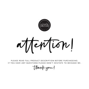 Pu&ograve; includere: Testo in bianco e nero su sfondo bianco che dice "attention!"  "PLEASE READ FULL PRODUCT DESCRIPTION BEFORE PURCHASEING. IF YOU HAVE ANY QUESTIONS PLEASE DON'T HESITATE TO MESSAGE ME. thank you!"