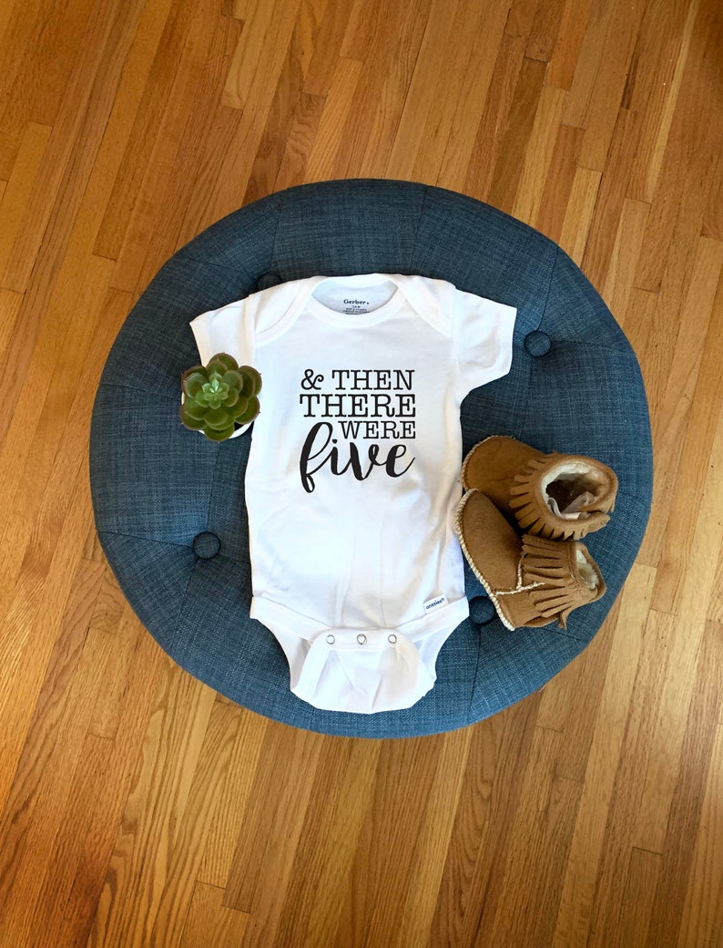 And then there were three four five onesie New baby onesie | Etsy