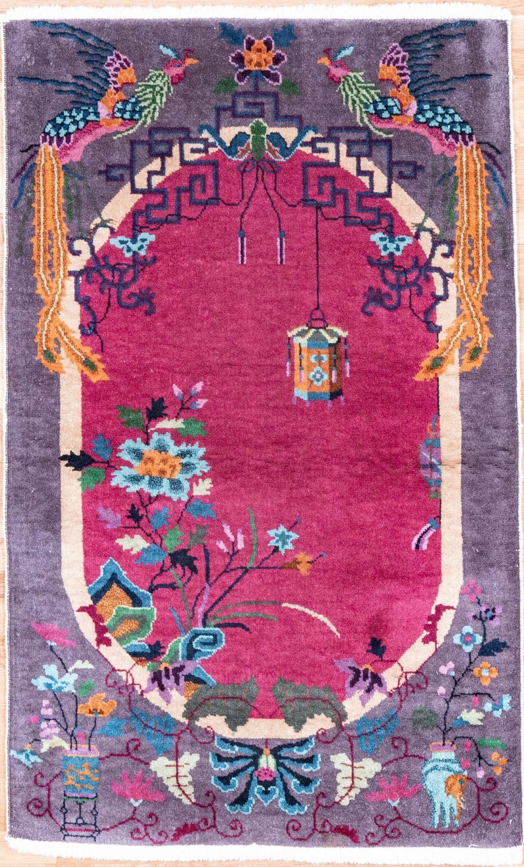 Art Deco Chinese 4.9x3 Oriental Rug, NE China 1920's - Etsy