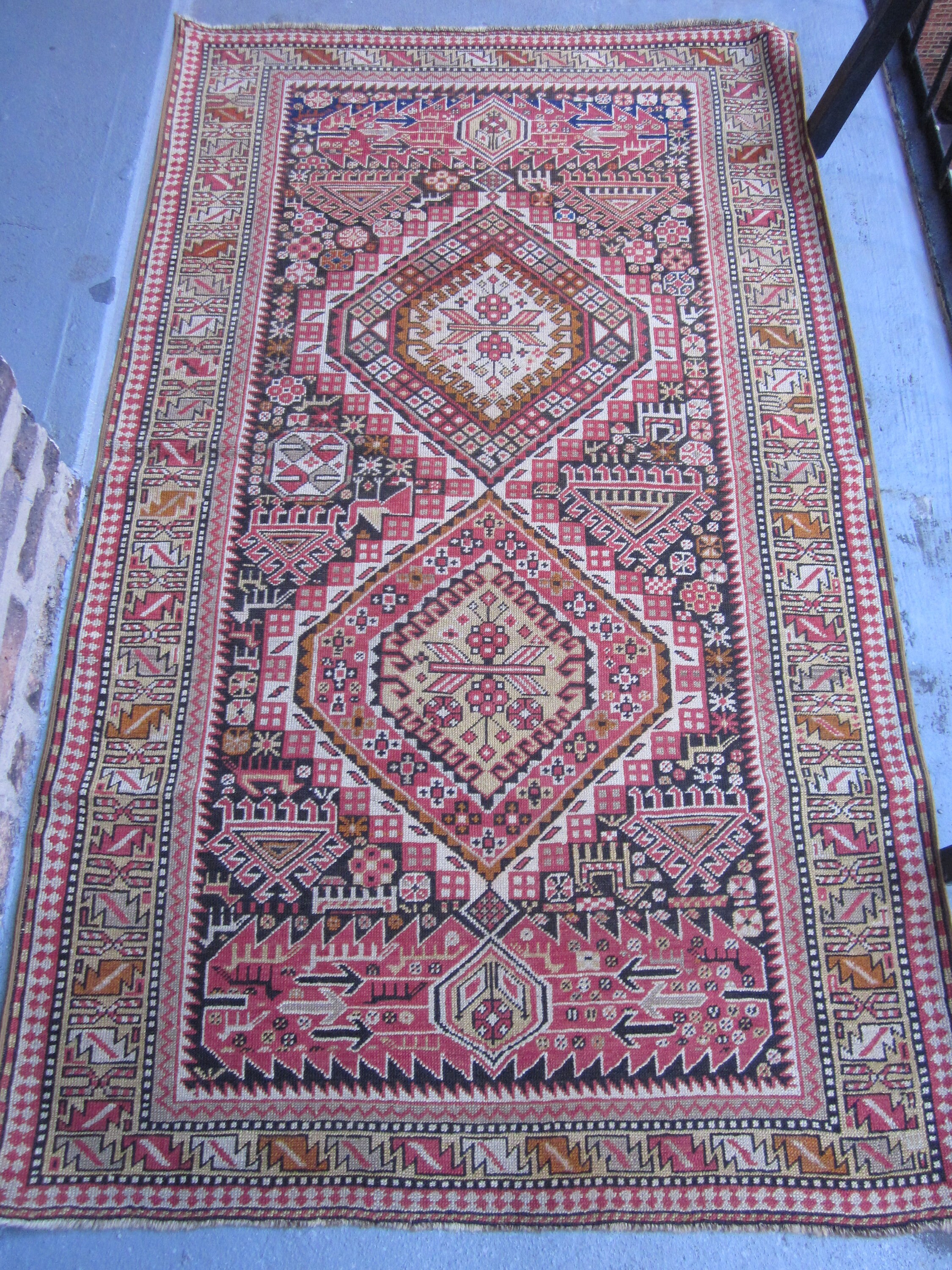 Antique Caucasian Shirvan Rug 5.11x3.5 , Eastern Caucasus , Late 19th ...