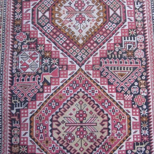 Antique Caucasian Shirvan Rug 5.11x3.5 , Eastern Caucasus , Late 19th Century