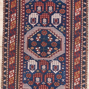 Antique Caucasian Baku Rug 6.5 x 4 circa 1900