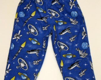 Blue Galaxy Planets Cosmos Space Print Pyjama Bottoms Loungewear Fashion