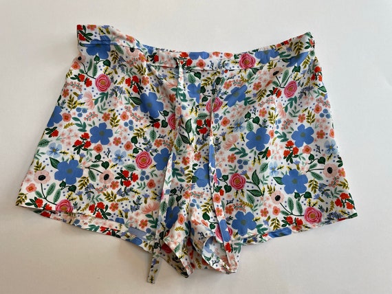 Rifle Paper Co Wild Rose Sleep Shorts Bridal Pajamas Rayon