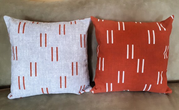 rust orange throw pillows