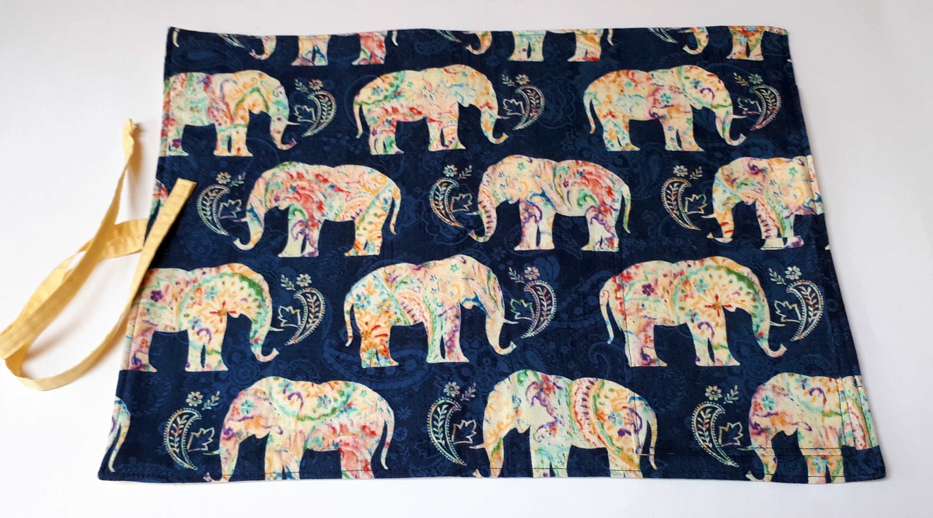 Elephant Placemat Set of 2 Bohemian placemats with utensil Etsy