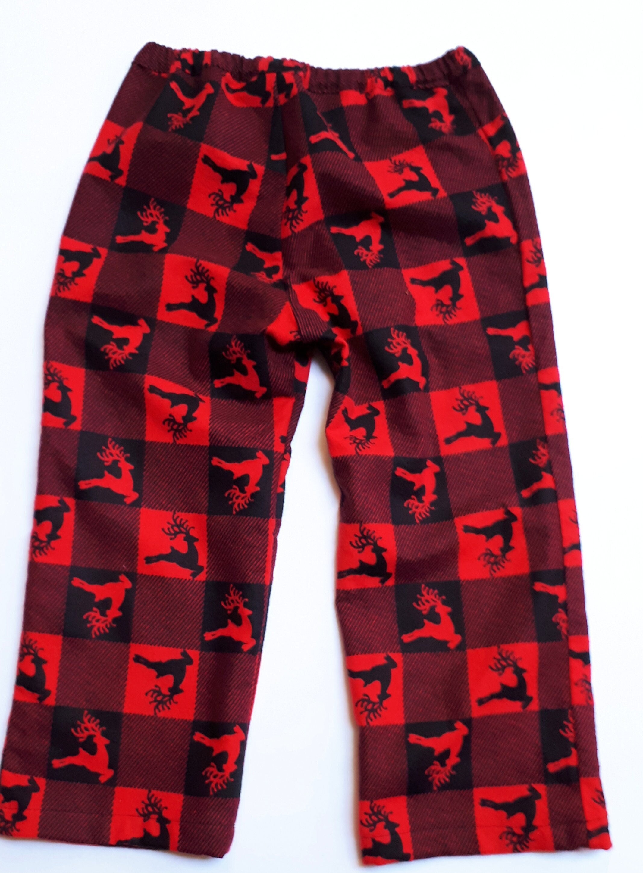 Christmas Reindeer Pajama Pants Red and 