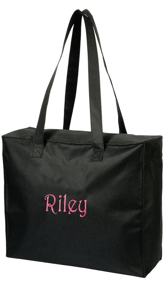 Items similar to Large Monogrammed Tote Bag Many Colors Available! on