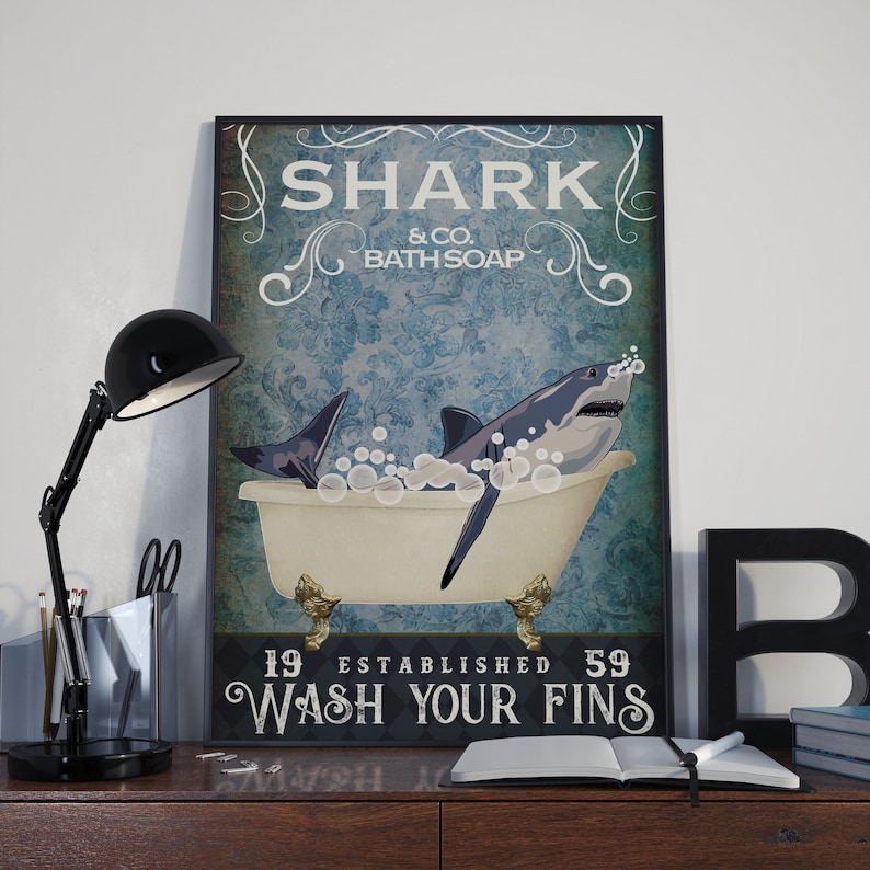 Shark & Co. Bath Soap Wall Decor