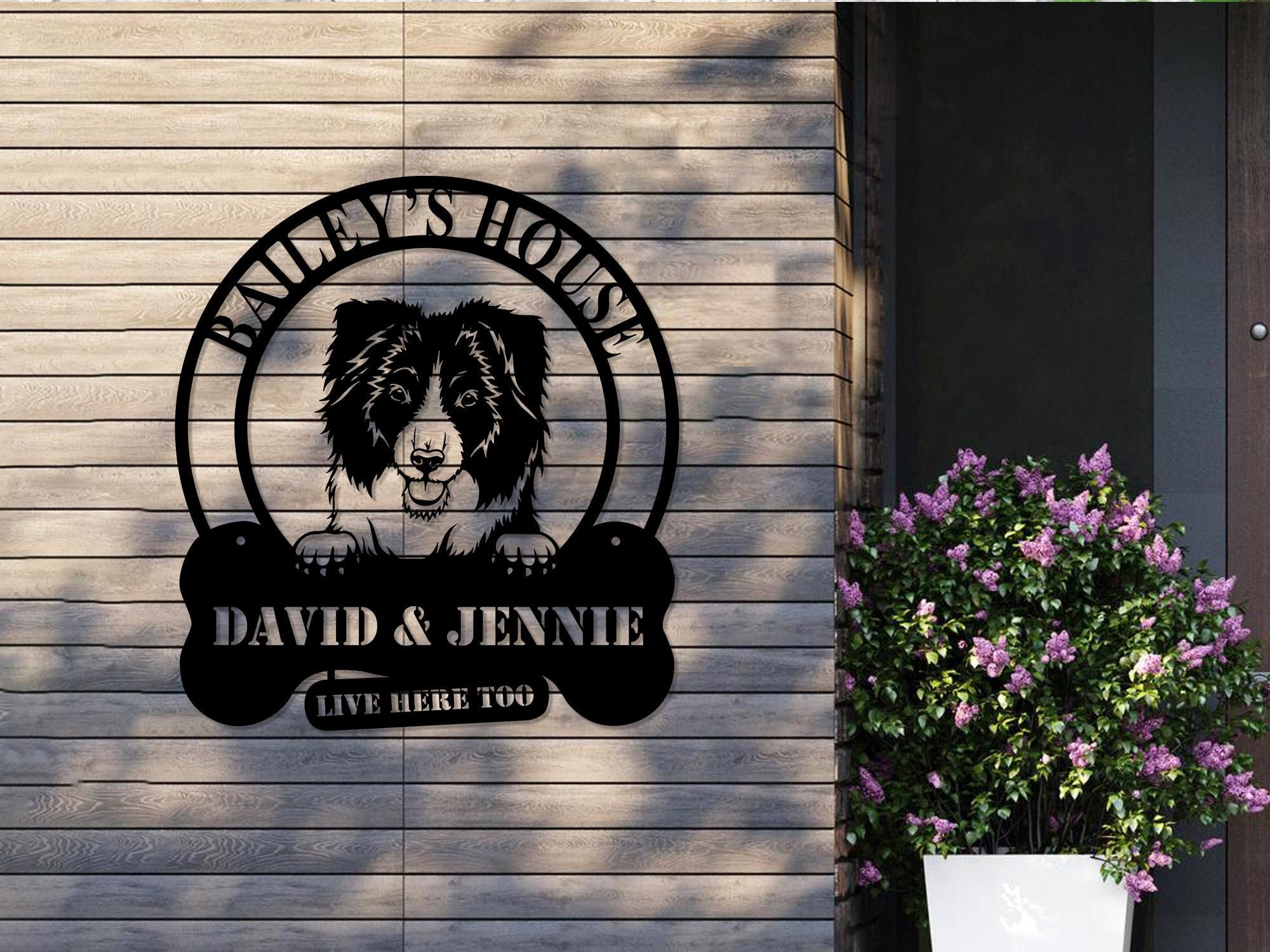 Personalized Pet Metal Wall Art Border Collie Custom Dog | Etsy