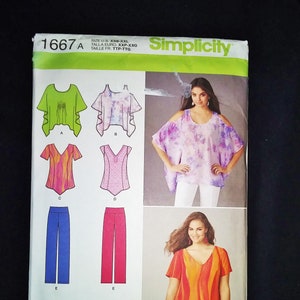 UNCUT All Sizes Simplicity 1667 Misses&#39; Top, Pants Sewing Pattern