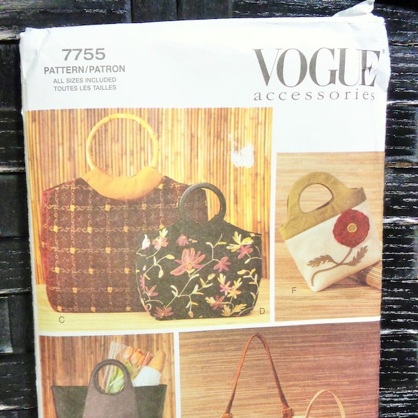 non coupé Vogue #7755 Accessories Pattern 2003