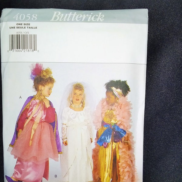 UNCUT Butterick 4058 Dress Up Costume Sewing Pattern