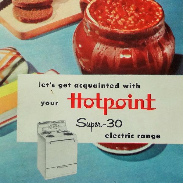 HOTPOINT Super-30 Electric Range Owner's Guide 1953 Product MANUAL