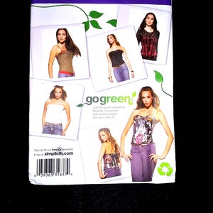 UNCUT SIMPLICITY 2966 Misses' Corset Sewing Patterns