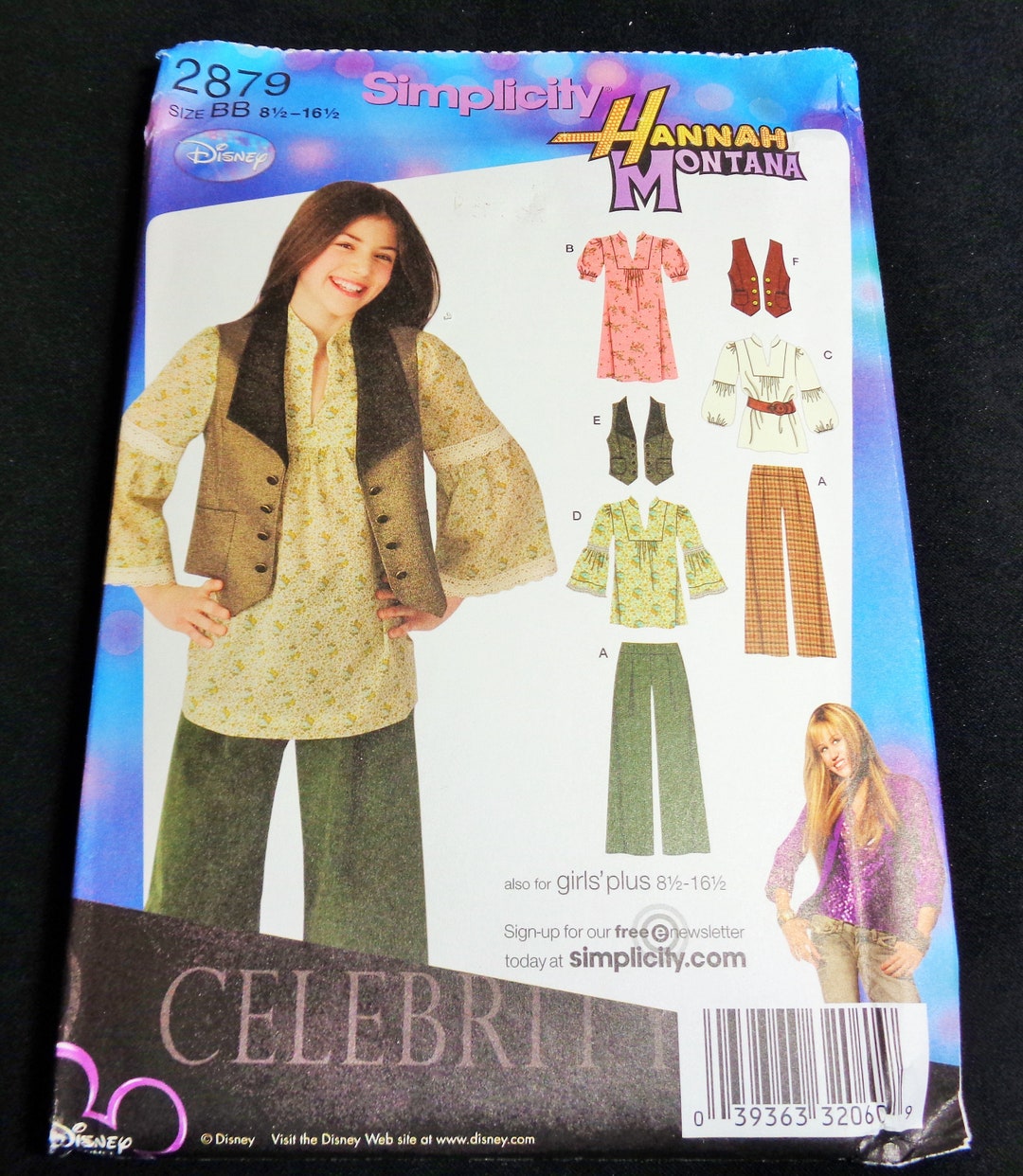 Uncut HANNAH Montana/miley Cyrus Simplicity 2879 Girls Pattern - Etsy