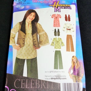 Uncut Simplicity 2879 HANNAH MONTANA Girls Sewing Pattern