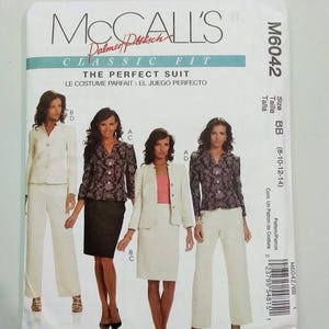 UNCUT McCall&#39;s M6042 Misses&#39; Lined Jackets, Skirt and Pants Sewing PATTERN