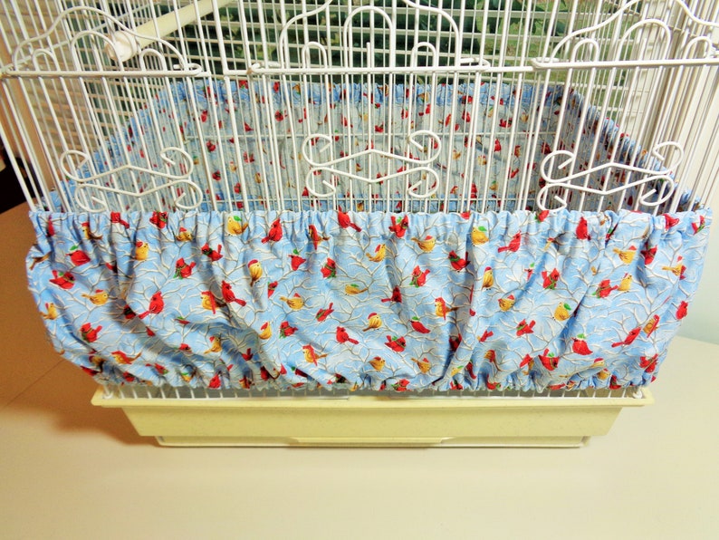 LARGE Bird CAGE Seed Catcher Skirt 100 Cotton Print Etsy