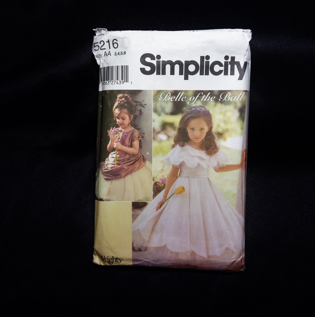 UNCUT Simplicity 5216 belle of the Ball Child