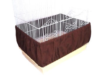 XXL Bird Cage Seed Catcher SKIRT in Flannel Solid COLORS