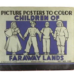 Niños de tierras lejanas, Colección n.º 533, Pósters ilustrados para colorear, 1951