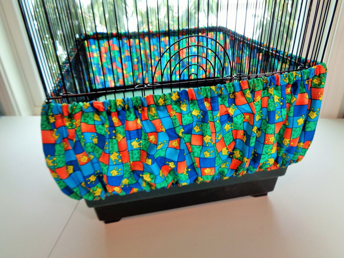 LARGE Bird CAGE Seed Catcher Skirt in 100 Cotton Print Etsy