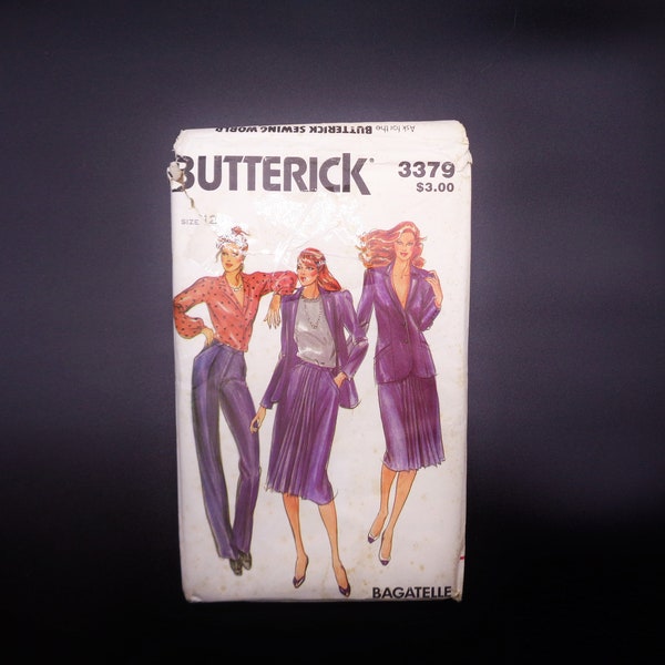 UNCUT Butterick 3379 Misses' Jacket, Skirt & Pants Sewing Pattern