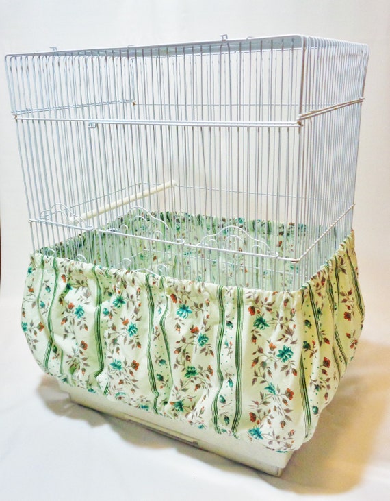 LARGE Bird CAGE Seed Catcher Skirt 100 Cotton Print Bird Cages Pet