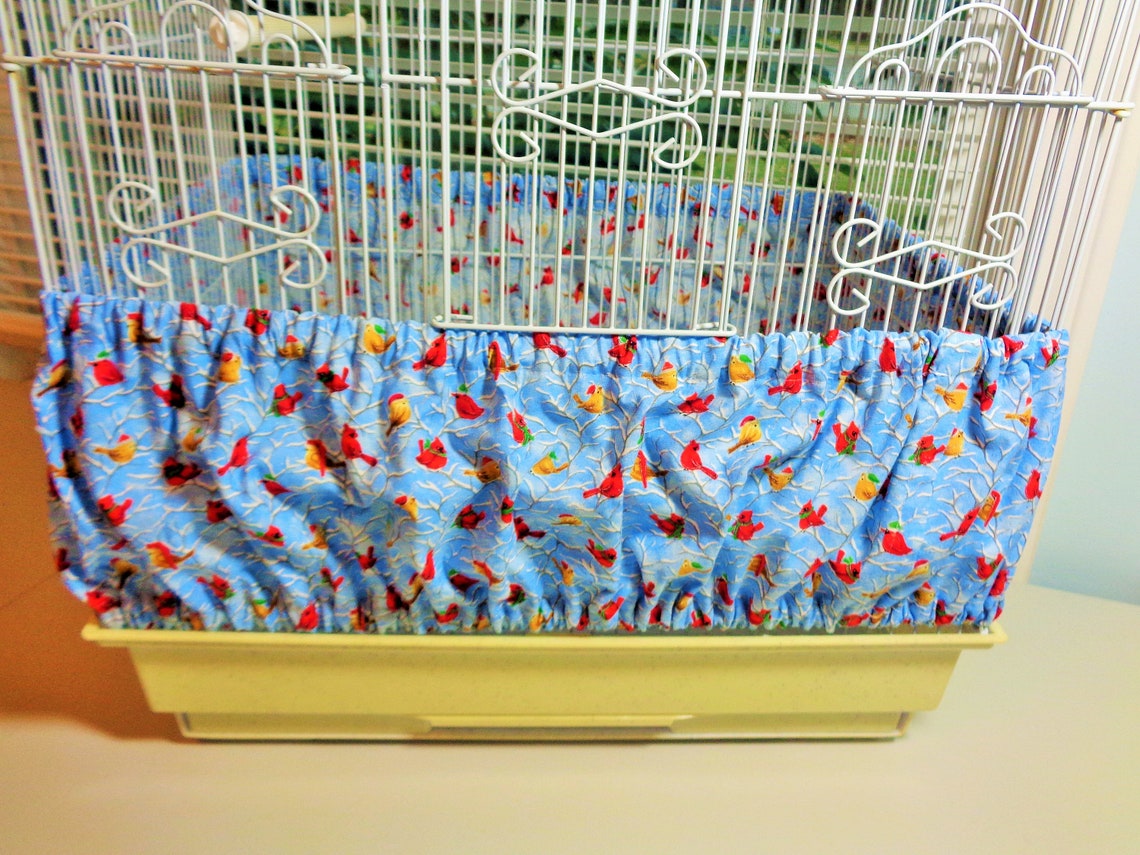 LARGE Bird CAGE Seed Catcher Skirt 100 Cotton Print Etsy